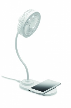 Logo trade promotional gifts picture of: Desktop charger fan with light