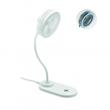 Logotrade advertising products photo of: Desktop charger fan with light