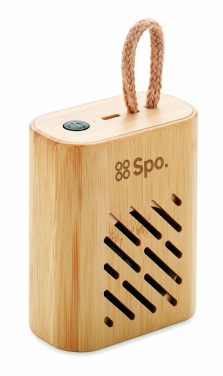 Logo trade promotional items picture of: 3W Bamboo wireless speaker
