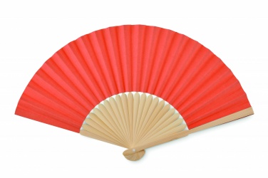 Logo trade business gift photo of: Manual hand fan