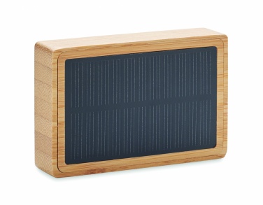 Logo trade advertising products picture of: Solar bamboo wireless speaker