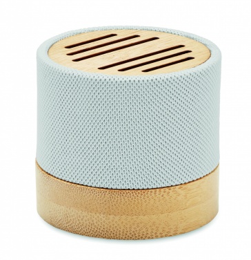 Logotrade promotional gift image of: Bamboo RPET wireless speaker