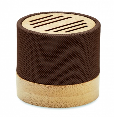 Logo trade promotional merchandise picture of: Bamboo RPET wireless speaker