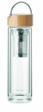 Logotrade corporate gifts photo of: Double wall glass bottle 400ml Berlin