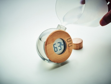 Logotrade promotional gifts photo of: Water powered bamboo LCD clock