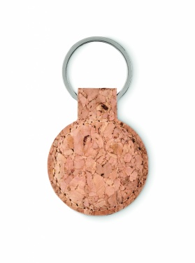 Logo trade corporate gifts picture of: Round cork key ring Mikkeli