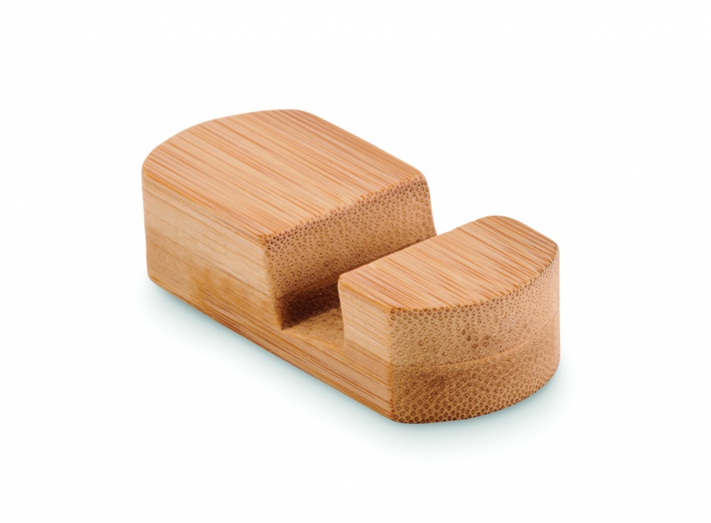 Logo trade advertising product photo of: Mini bamboo phone stand