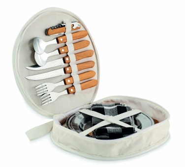 Logo trade corporate gifts image of: Picnic 2 person set in pouch
