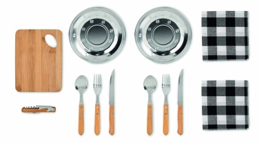 Logo trade corporate gift photo of: Picnic 2 person set in pouch