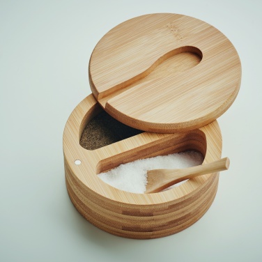 Logo trade promotional product photo of: Salt and pepper bamboo box