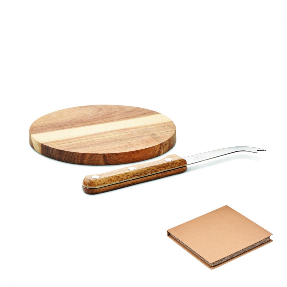 Logotrade promotional merchandise image of: Acacia cheese board set Dresden