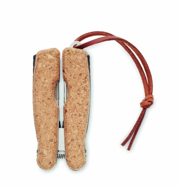 Logo trade advertising product photo of: Multi tool pocket knife cork