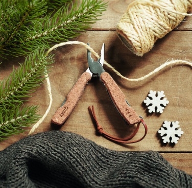 Logo trade promotional item photo of: Multi tool pocket knife cork