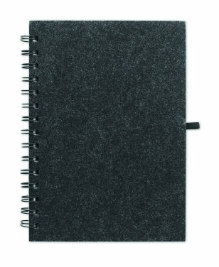 Logotrade promotional gift picture of: A5 RPET felt cover notebook