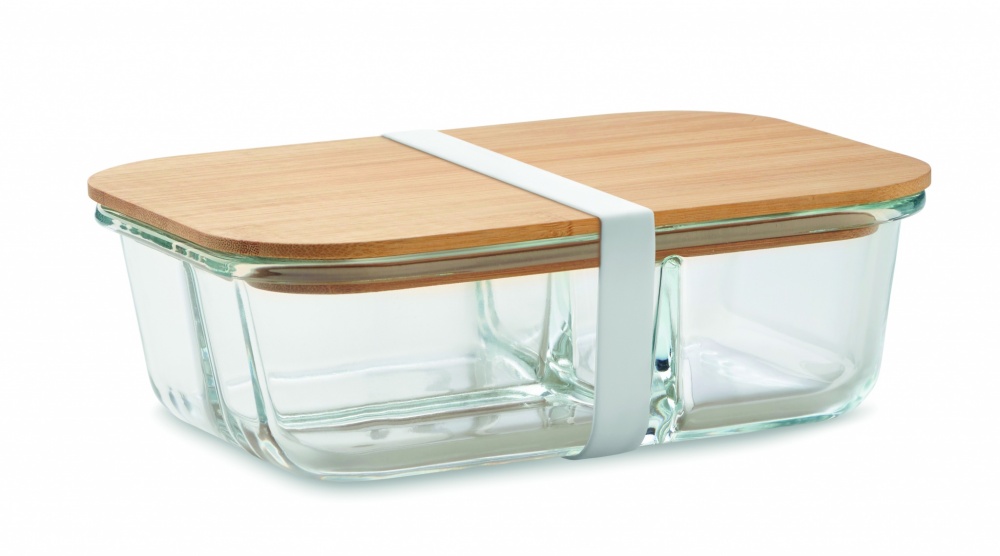 Logotrade advertising products photo of: Glass lunch box with bamboo lid