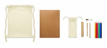 Logo trade corporate gifts picture of: Kids drawing set in drawstring