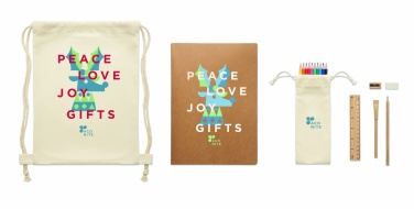 Logo trade promotional item photo of: Kids drawing set in drawstring