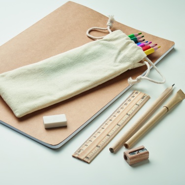 Logo trade corporate gifts picture of: Kids drawing set in drawstring