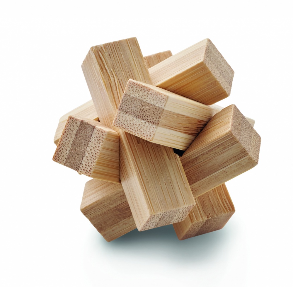 Logotrade promotional giveaway picture of: Bamboo brain teaser star shape