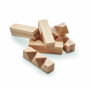 Logo trade corporate gift photo of: Bamboo brain teaser star shape