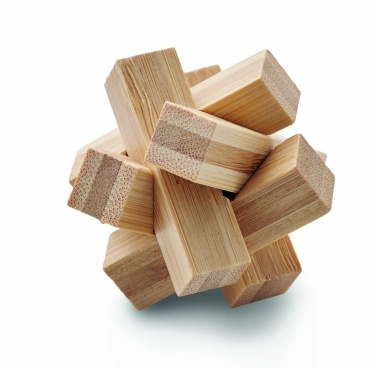 Logo trade promotional item photo of: Bamboo brain teaser star shape