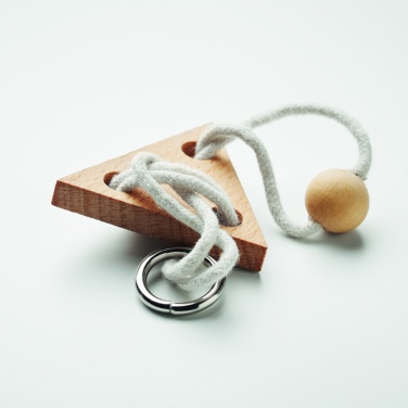 Logo trade corporate gift photo of: Wooden brain teaser triangle