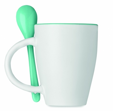 Logotrade business gifts photo of: Bicolour mug with spoon 250 ml