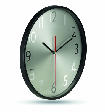 Logo trade promotional items image of: Wall clock w silver background