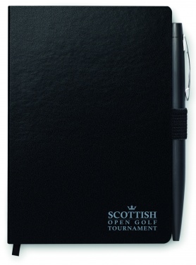 Logo trade business gift photo of: A5 notebook with pen 72 lined
