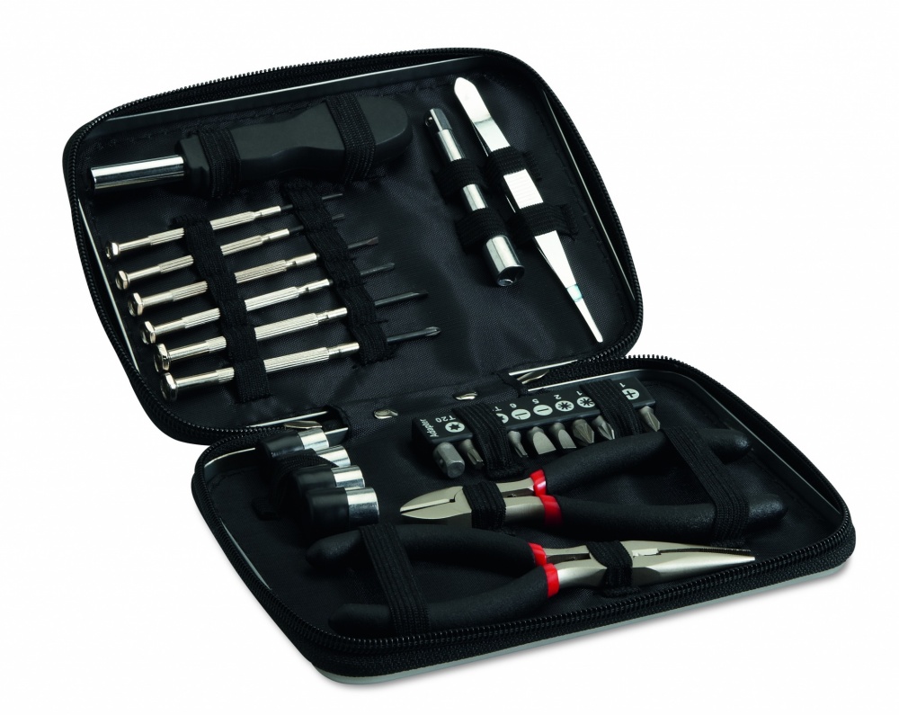 Logo trade promotional items picture of: 26 pcs tool in aluminium case