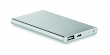 Logo trade promotional merchandise picture of: Flat power bank 4000 mAh
