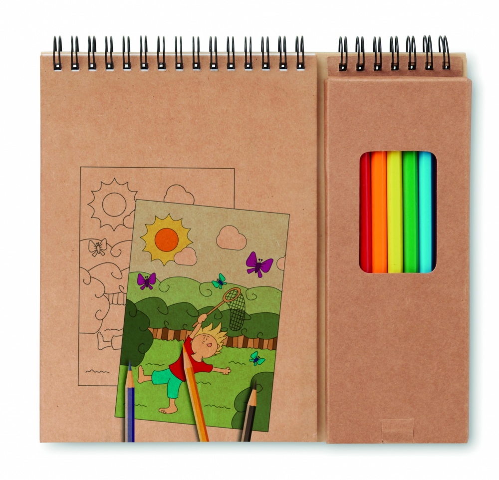 Logotrade corporate gift picture of: Colouring set with notepad