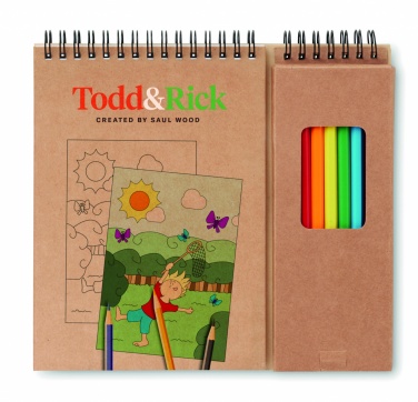 Logo trade corporate gifts picture of: Colouring set with notepad