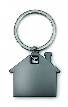 Logo trade promotional products picture of: House shape plastic key ring Rezekne