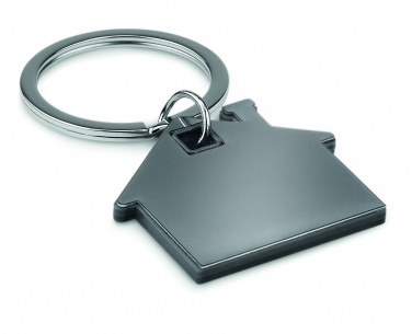 Logotrade promotional giveaways photo of: House shape plastic key ring Rezekne