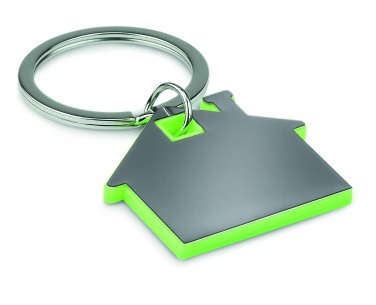Logotrade promotional product image of: House shape plastic key ring Rezekne