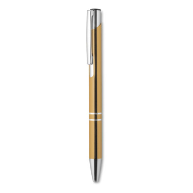Logo trade promotional giveaway photo of: Push button aluminium pen BERN