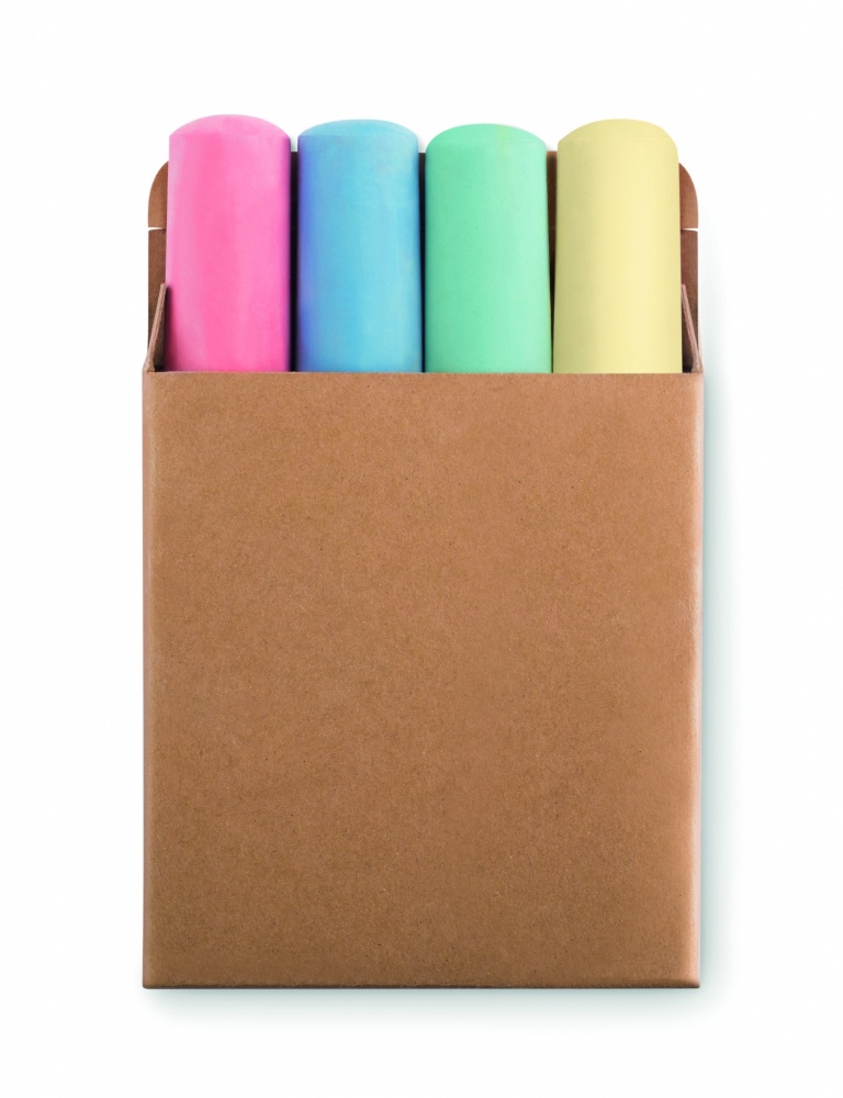 Logo trade promotional merchandise image of: 4 chalk sticks