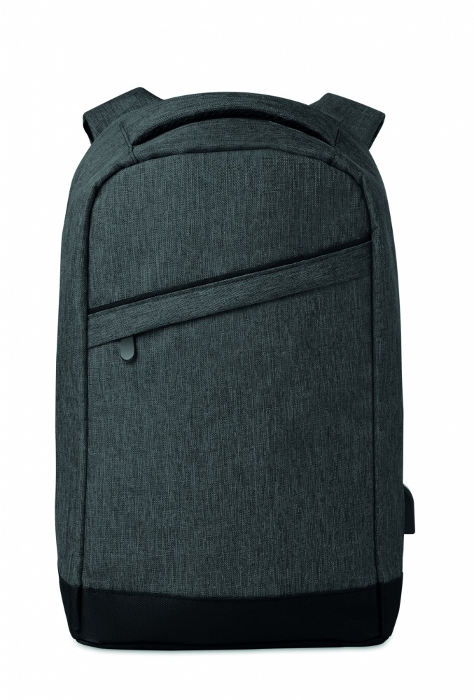 Logo trade corporate gifts image of: 2 tone backpack incl USB plug