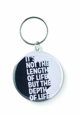 Logo trade promotional merchandise picture of: Small pin button key ring Tukums