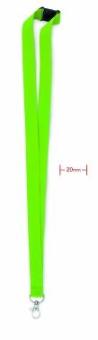 Logo trade promotional products picture of: Lanyard with metal hook 20 mm