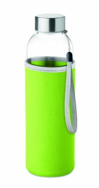 Logotrade corporate gift picture of: Glass bottle in pouch 500ml