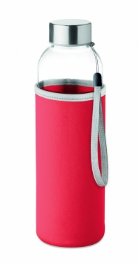 Logo trade business gift photo of: Glass bottle in pouch 500ml