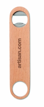 Logo trade business gifts image of: Wooden bottle opener