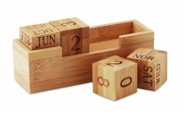 Logo trade promotional giveaways picture of: Bamboo calendar