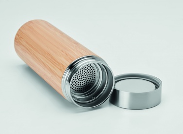 Logotrade advertising products photo of: Double wall bamboo flask 400ml