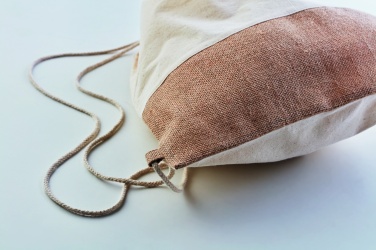 Logo trade promotional merchandise photo of: Drawstring bag w/ jute details