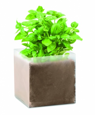 Logotrade advertising product picture of: Compost with seeds "BASIL"