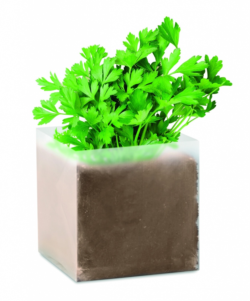 Logo trade promotional merchandise photo of: Compost with seeds "PARSLEY"
