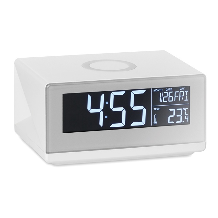 Logotrade corporate gifts photo of: LED clock & wireless charger5W
